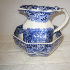 Vista Blue BY Masons Jug and Bowl