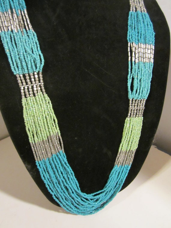 Multi strand beaded necklace