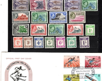Salomonen Briefmarken Sammlung überwiegend ungebraucht