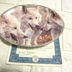 Sentinels of the season wolf collector&#39;s plate
