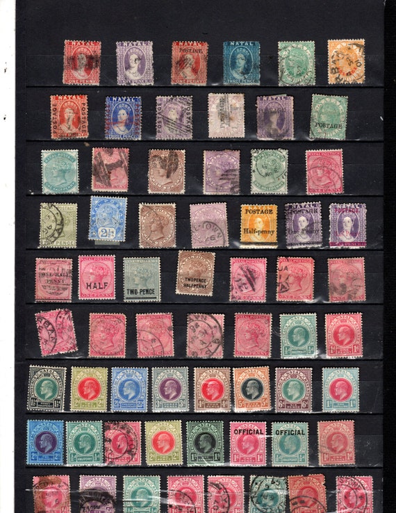 Rare Natal Stamp Collection Etsy