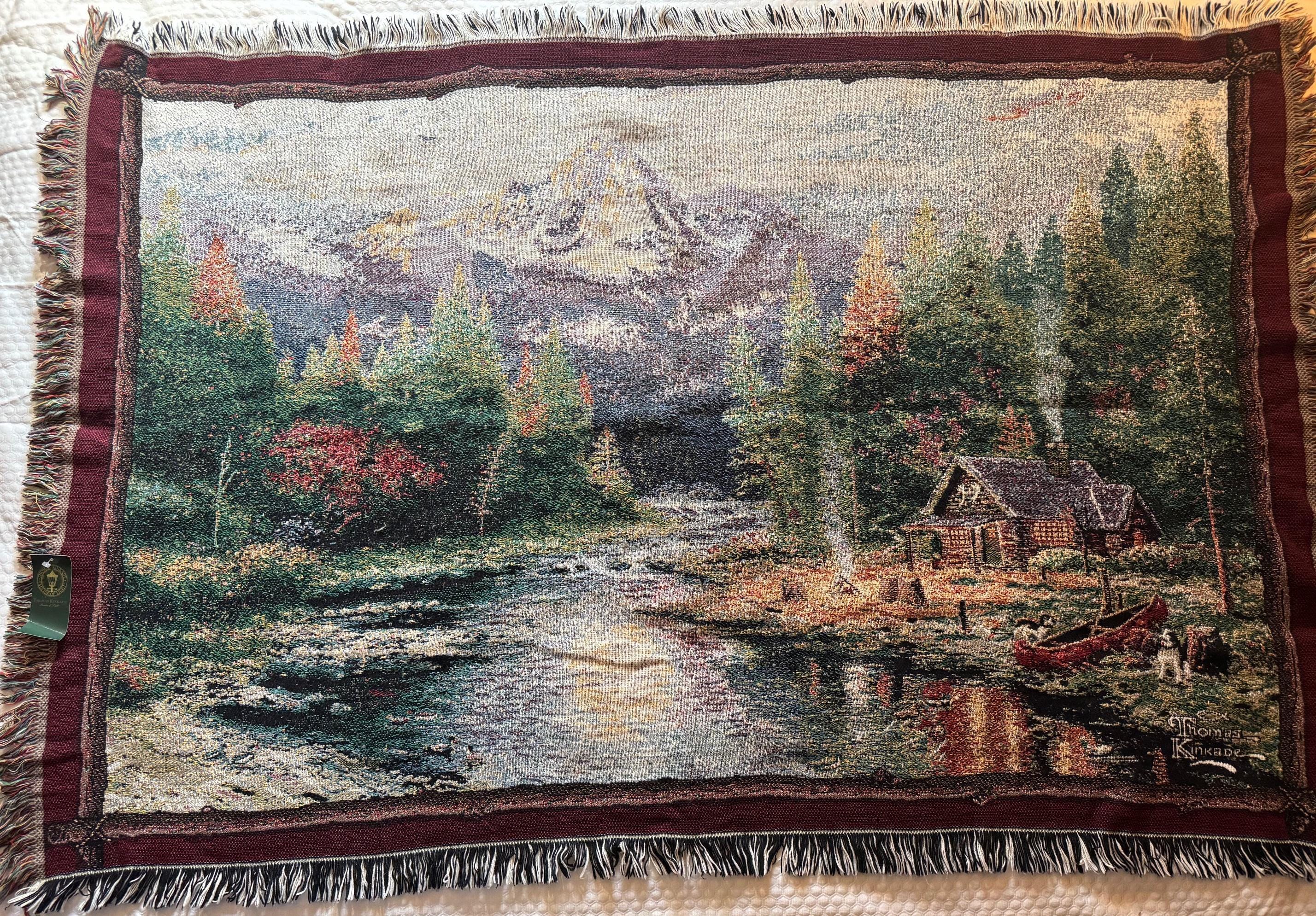 THOMAS KINKADE USA製 ラグ カーペット タペストリー THOMAS KINKADE USA製 ラグ カーペット タペストリー