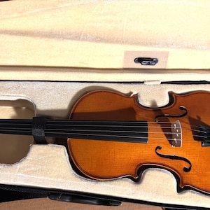 4/4 violin with case and bow