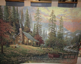 Thomas Kinkade Tapestry - Etsy