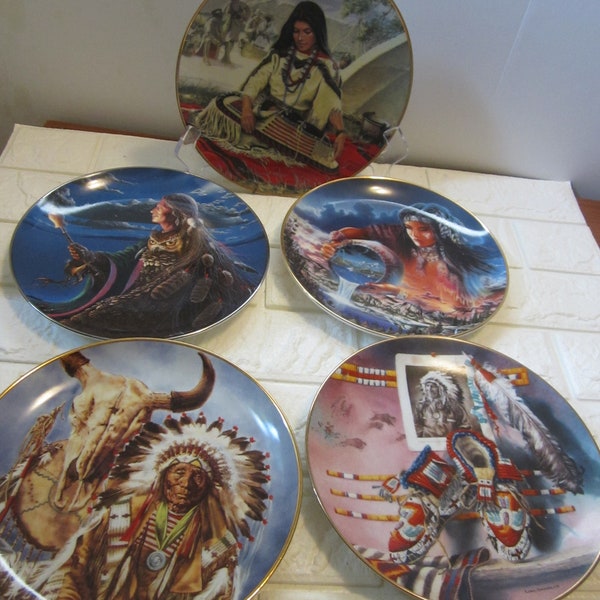 Indian Native Collector Plates Etsy