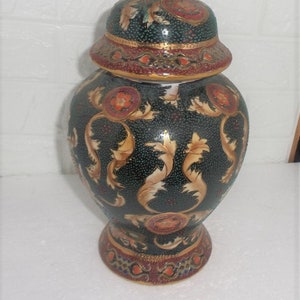 13&quot;H Asian  vase with lid