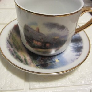 Thomas Kinkade art cup and saucer