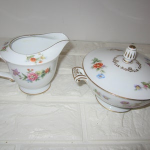 Dresdania by HARMONY HOUSE CHINA sugar and creamer set