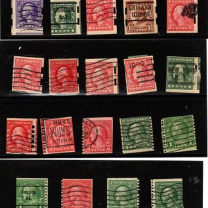 Vintage US private perforation stamp collection