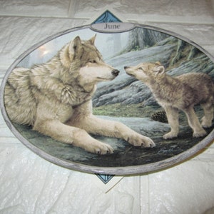 Sentinels of the season wolf collector&#39;s plate