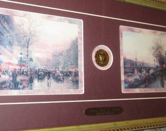 Thomas Kinkade "Paris City of Lights" lithographs with coa