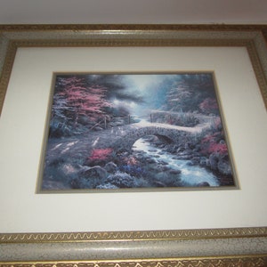 Thomas Kinkade framed print with coa