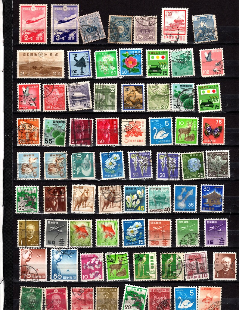 Japan Stamp Collection Etsy