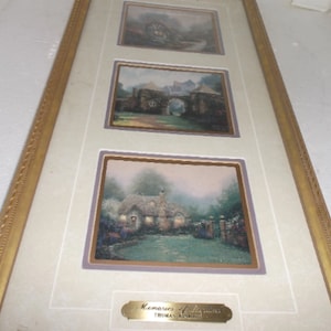 Thomas Kinkade - Limited Profile Edition "Memories of England" Trio/Certificate of Authenticity