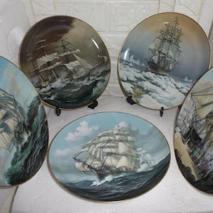 From the Great Clipper ships plate collection set of 5 signature edition