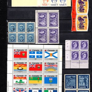 Canadian blocks books of stamps and more