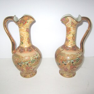 Pair of Royal Satsuma Pitchers