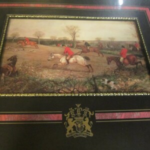 Vintage H. Aiken foxhunt scene print