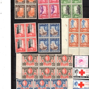 Hong Kong stamp collection with rare revenue stamp