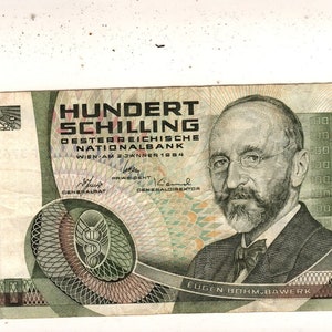 Banconota da 100 scellini austriaci del 1984