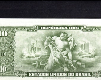 ブラジル 10クルゼイロ 紙幣 1950 UNC ブラジル 10 クルゼイロス紙幣 - Etsy 日本