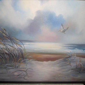 Seascape oil painting signed by artist