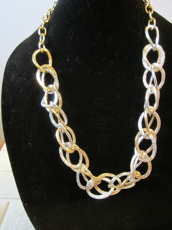 Long* gold and silver toned chain necklace