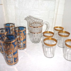 Unique pitcher and glassware set