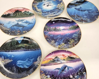 Under the sea collector plates set of seven