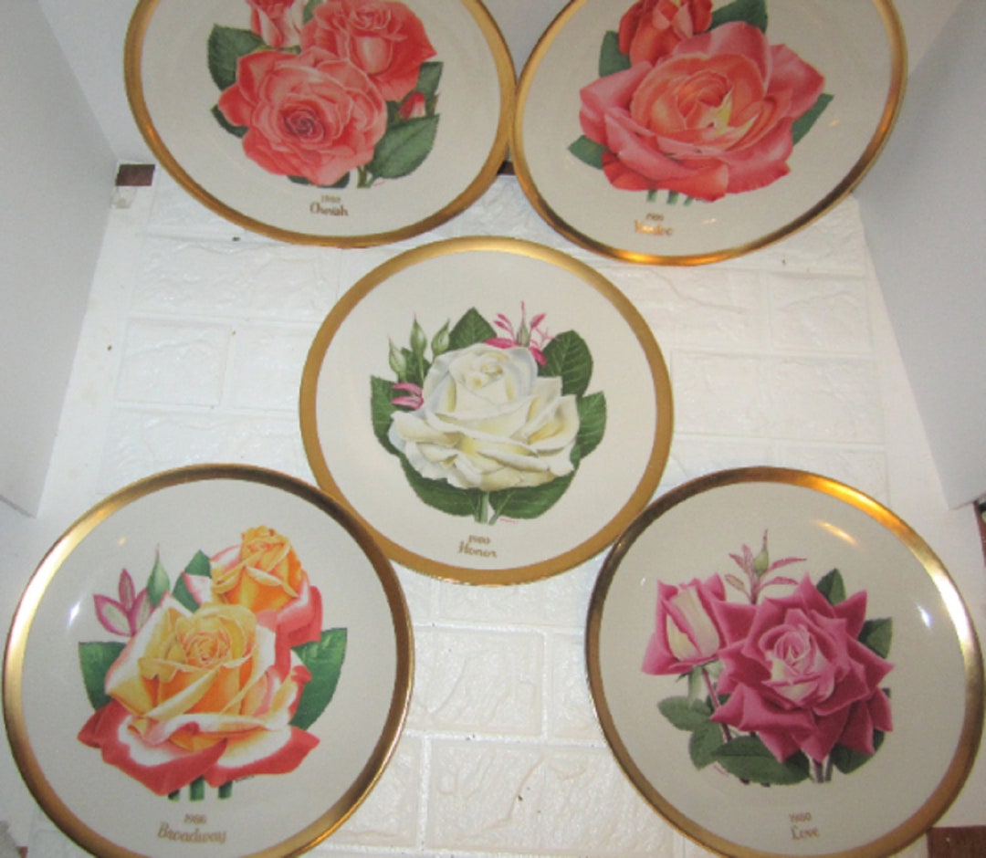 Rose Society Limited Edition Gallery Edition Collector Plates - Etsy