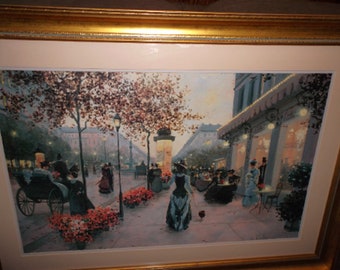 イタリアDemain 絵画 c.kieffer \"AN EVENING OUT\" AN EVENING OUT Christa Kieffer Denunzio Fine Art
