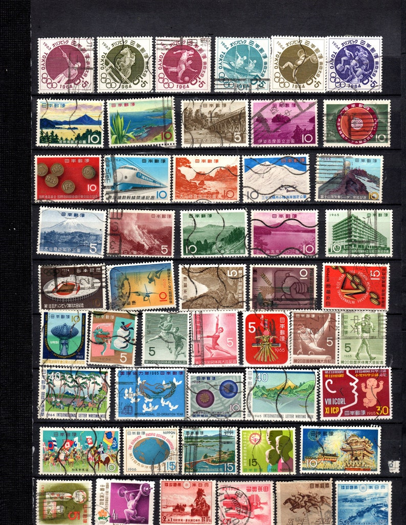 Japan Stamp Collection Etsy