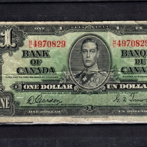 1937 Canada one dollar bank note
