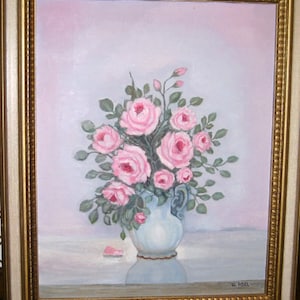 Original Oil Painting in original frame signed by Poole stilllife