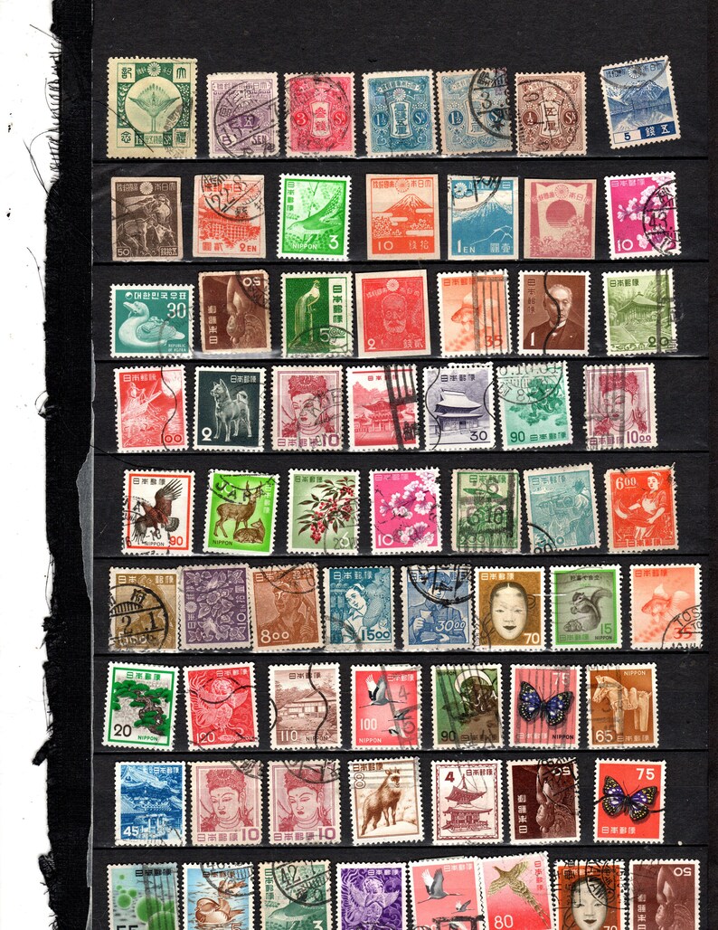 Japan Stamp Collection Etsy