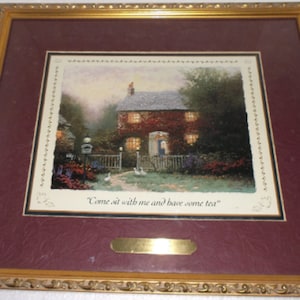 Thomas Kinkade&#39;s framed Collector Society&#39;s print with COA