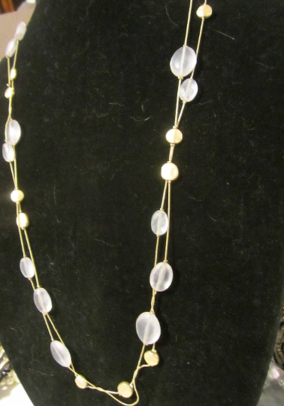 Multi strand beaded chain necklace - image 1