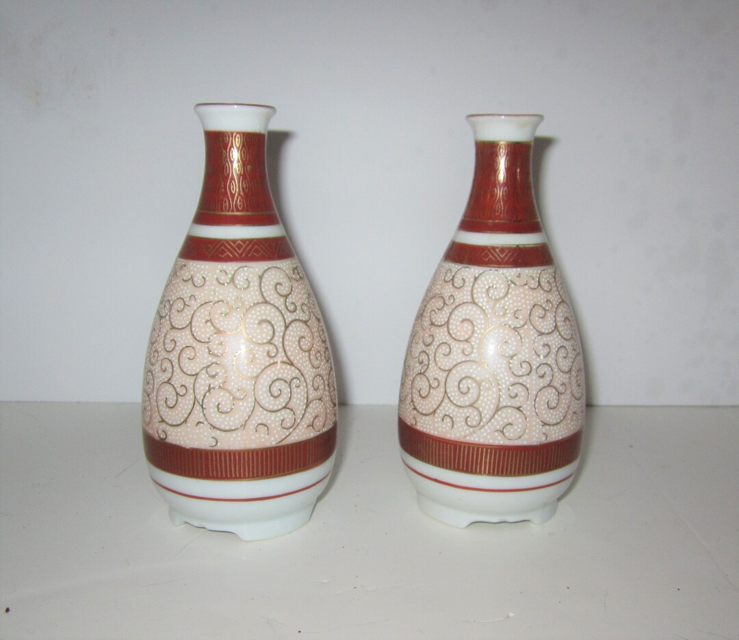 Pair of Genuine Kutani Bud Vases Etsy