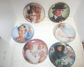 Princess Diana collectible plates set of five