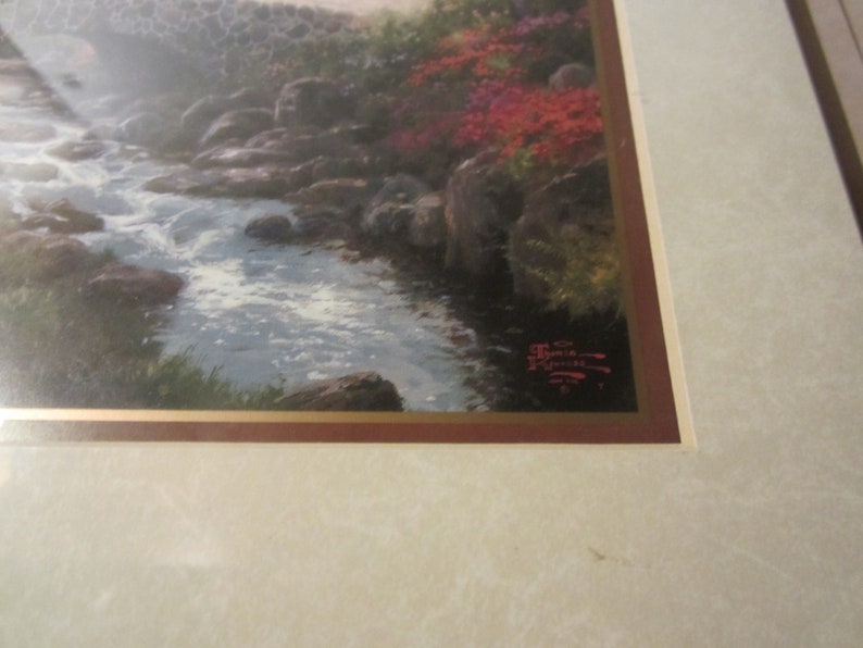Thomas kinkade bridge of faith print with COA