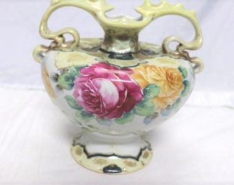 Antique Nippon hand painted vase