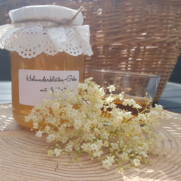 Holunderblüten Gelee mit Apfelsaft/ Marmelade / Fruchtaufstrich