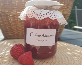 Erdbeer-Himbeer Marmelade / Fruchtaufstrich