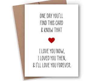 One Day You'll Find This In A Drawer, In Love Card, Card For Boyfriend, Blank Greeting Card, Birthday Gift For Him, Valentines Card For Him