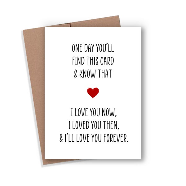 One Day You'll Find This In A Drawer, In Love Card, Card For Boyfriend, Blank Greeting Card, Birthday Gift For Him, Valentines Card For Him