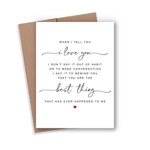 Happy Valentines Day Card, Best Thing That Has Ever Happened To Me Card, Card For Boyfriend, Card For Husband, Valentines Card For Him