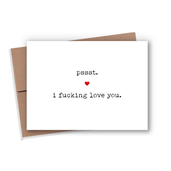 I Love You Card, Love Card, Valentine's Day Card, Card For Boyfriend, Husband, Wife, Girlfriend, Significant Other, Card For Him, For Her