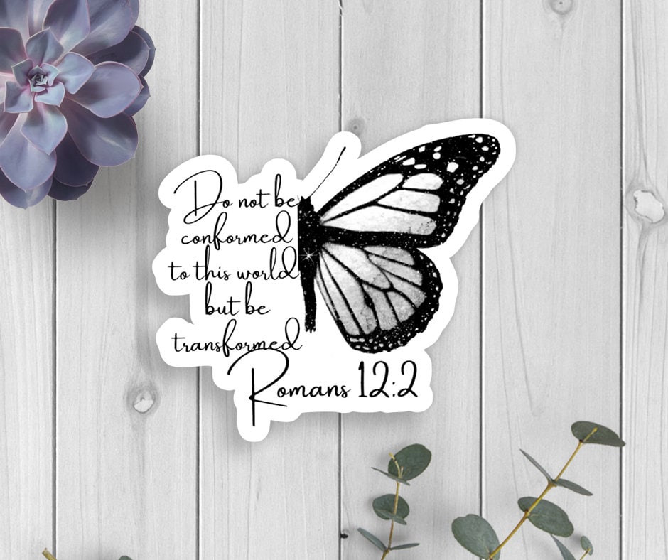Renewed Bible Journaling Stickers - Romans 12:2