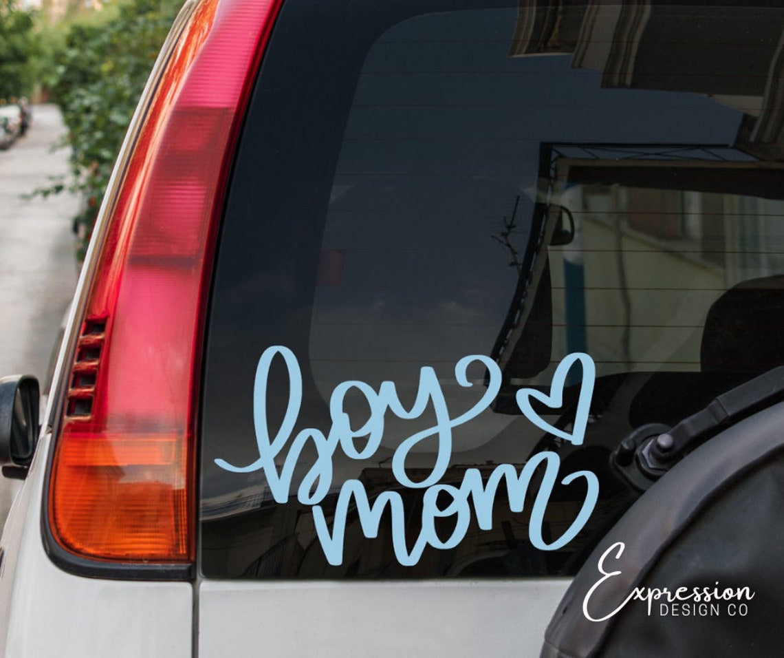 Boy Mom Car Window Decal Boy Mom Decal Boy Mom Sticker Gift Etsy