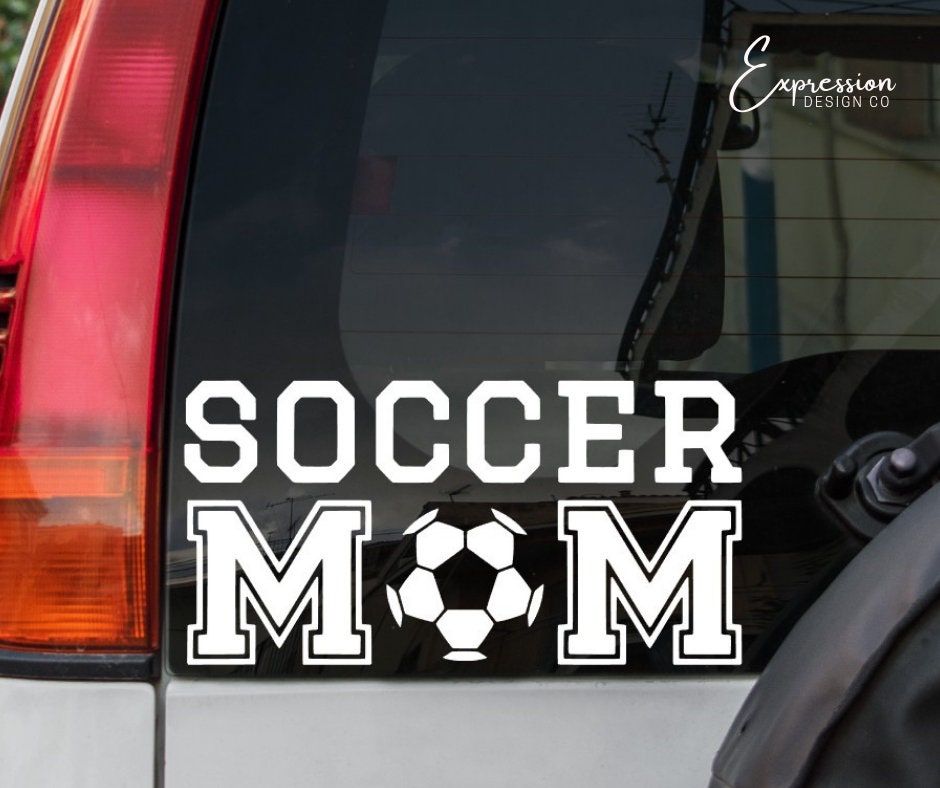 Soccer Mom Car Window Decal Soccer Mom Vinyl Decal Soccer Etsy